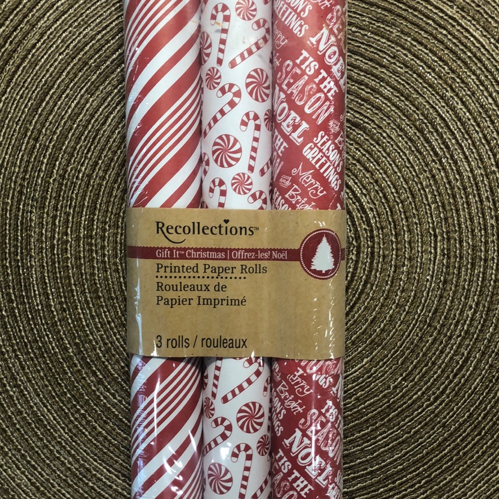 Recollections Printed Paper Rolls Christmas